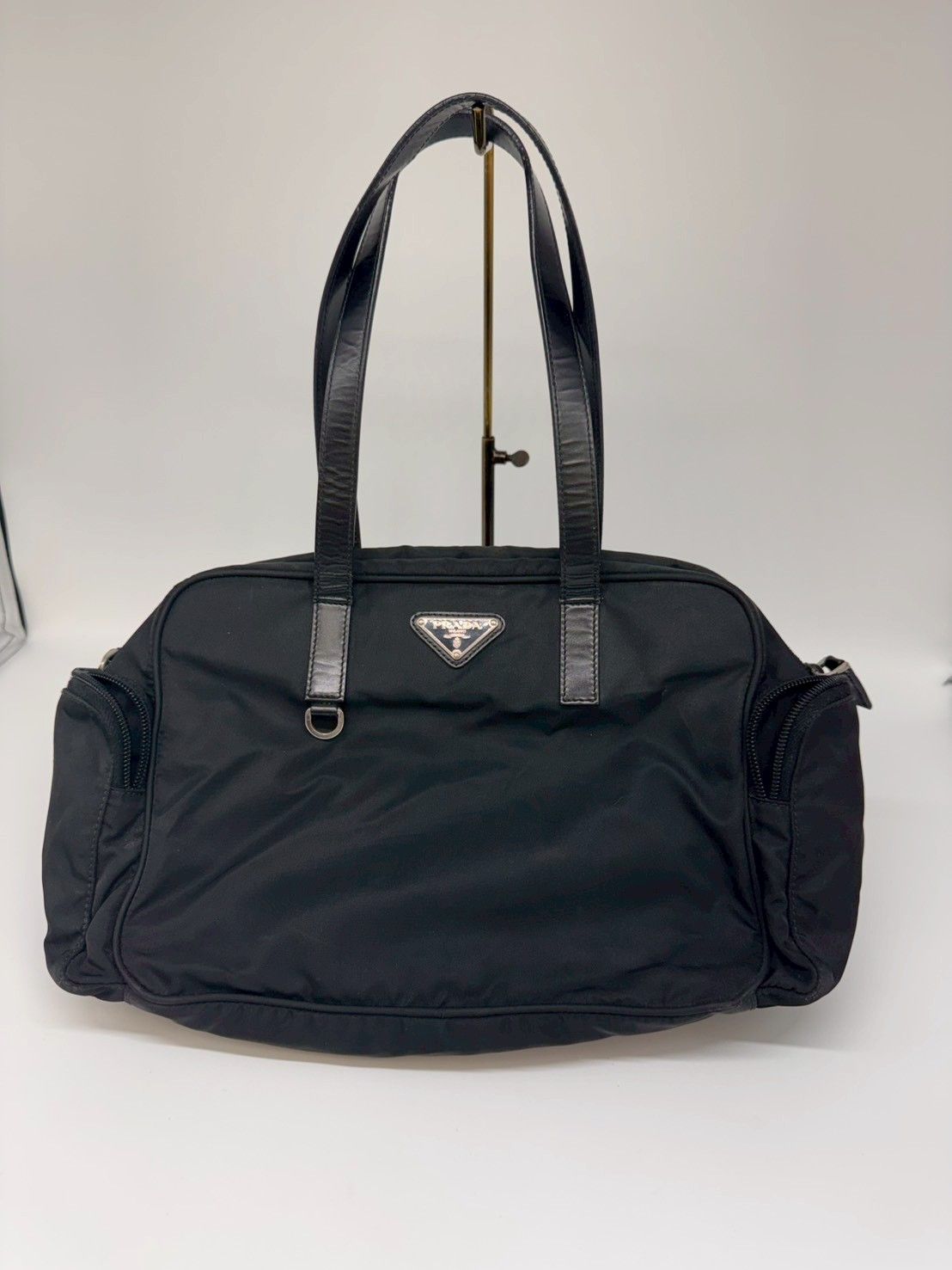 鑑定済み】PRADA プラダ ナイロン ショルダーバッグ ブラック 白タグ