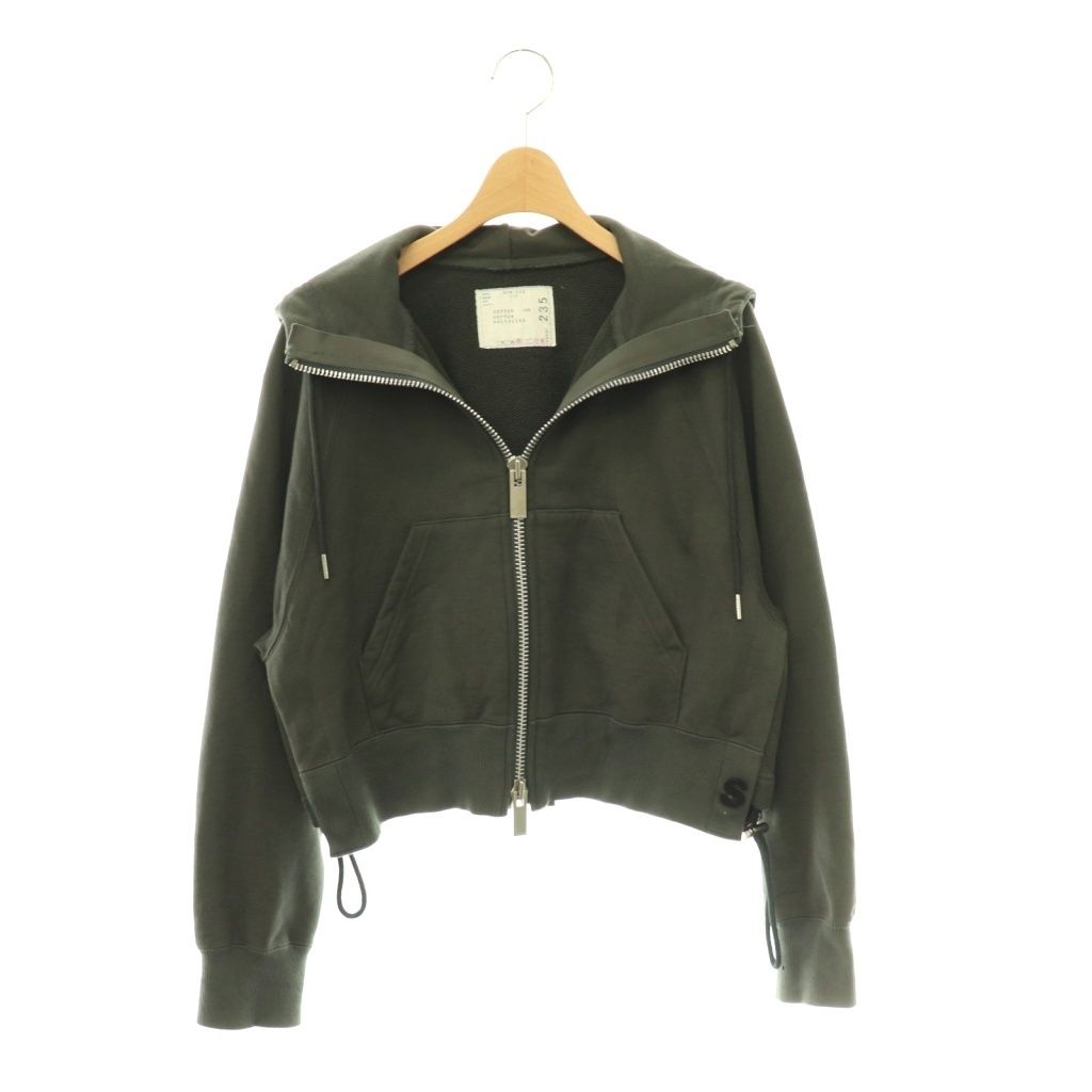 サカイ sacai SCW-235 24年 Sweat Jersey Hoodie フーディ パーカー ジップアップ 1 グレー /HK ■OS