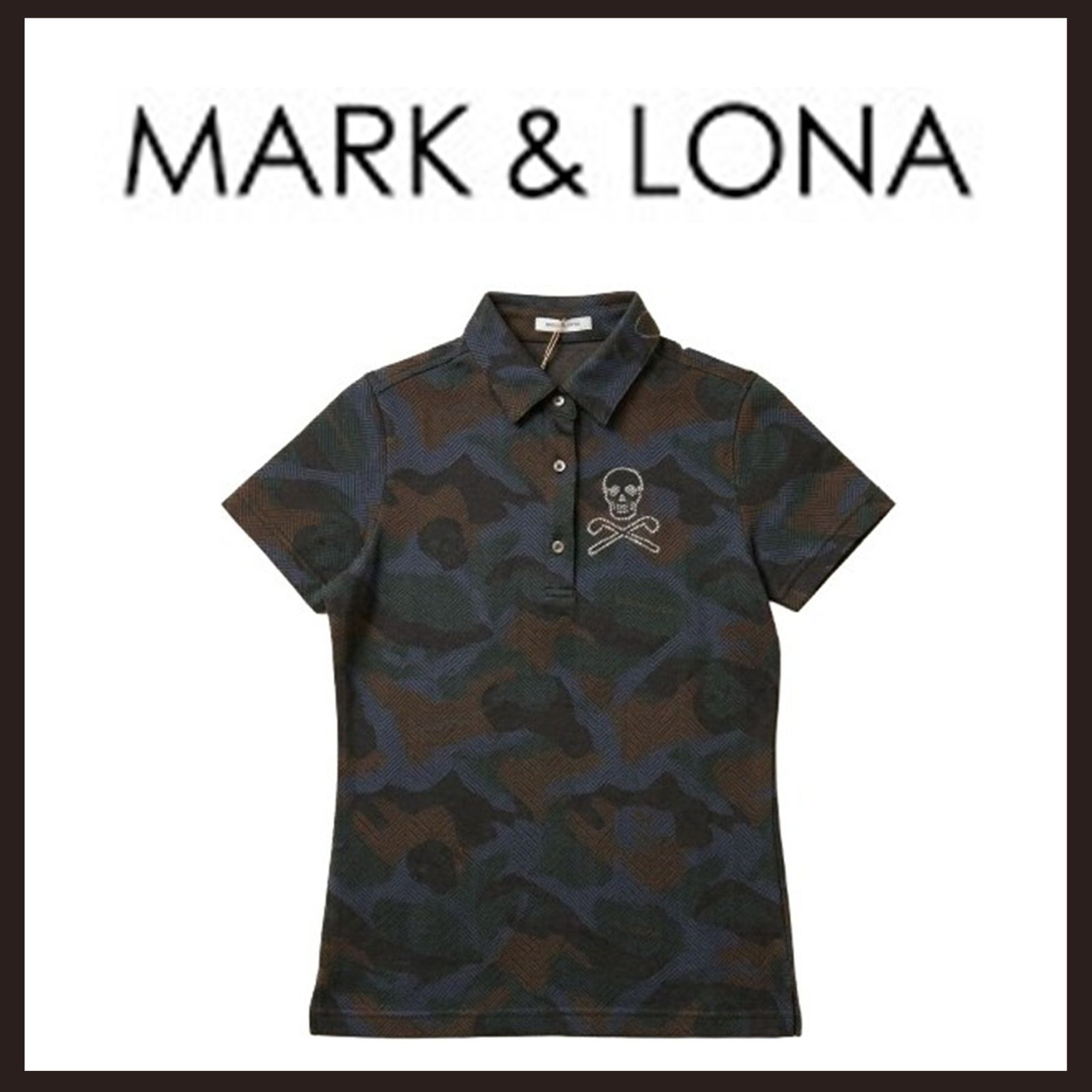 極美品 MARK & LONA カモフラ柄 ポロシャツ 36 新品未使用 MARK&LONA（マークアンドロナ） カモフラ柄 ポロシャツ 36