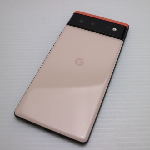 新品同様 SIMフリー Google Pixel 6 128GB カインダコーラル スマホ 白