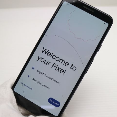 超美品 Google Pixel 3a ジャストブラック スマホ 本体 白ロム 土日祝