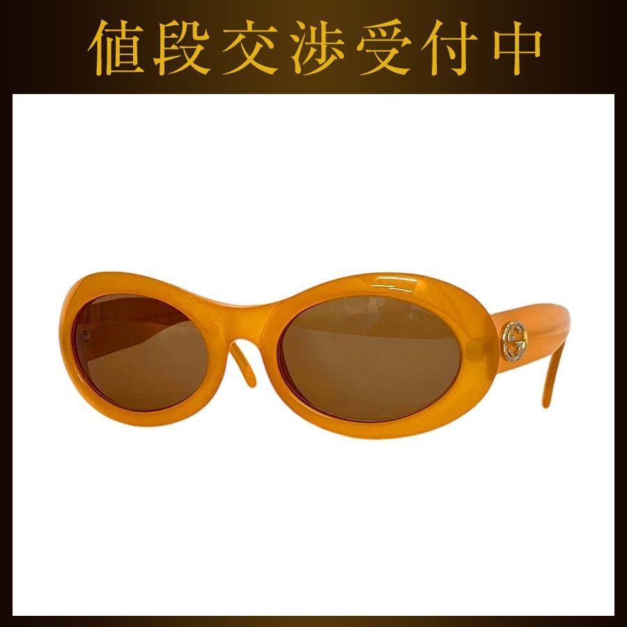 グッチ サングラス オレンジ ブラウン GG2400 美品 プラスチック 中古 GUCCI