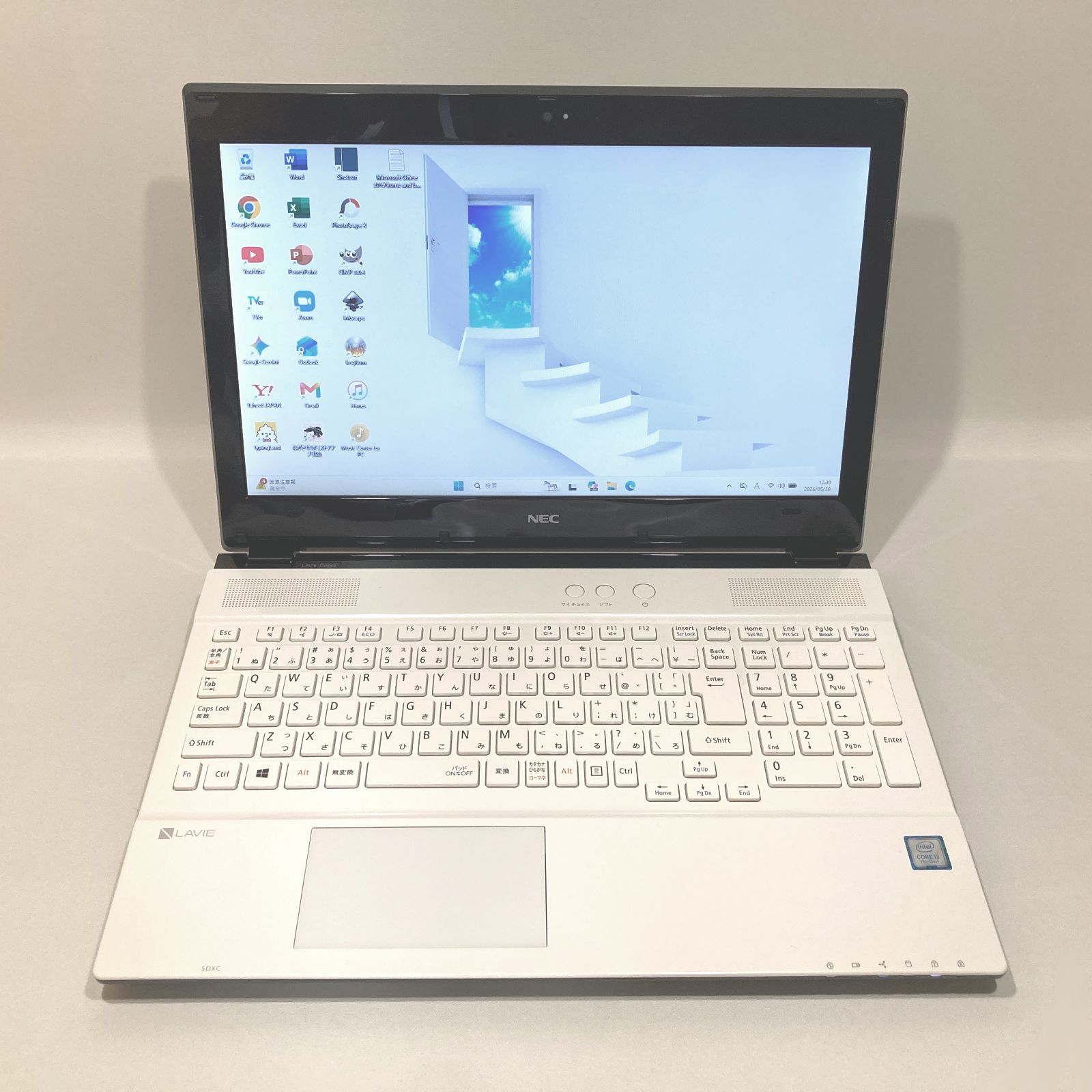 NECノートPC 白 D666-3 カメラ付 Win11 Office - メルカリ