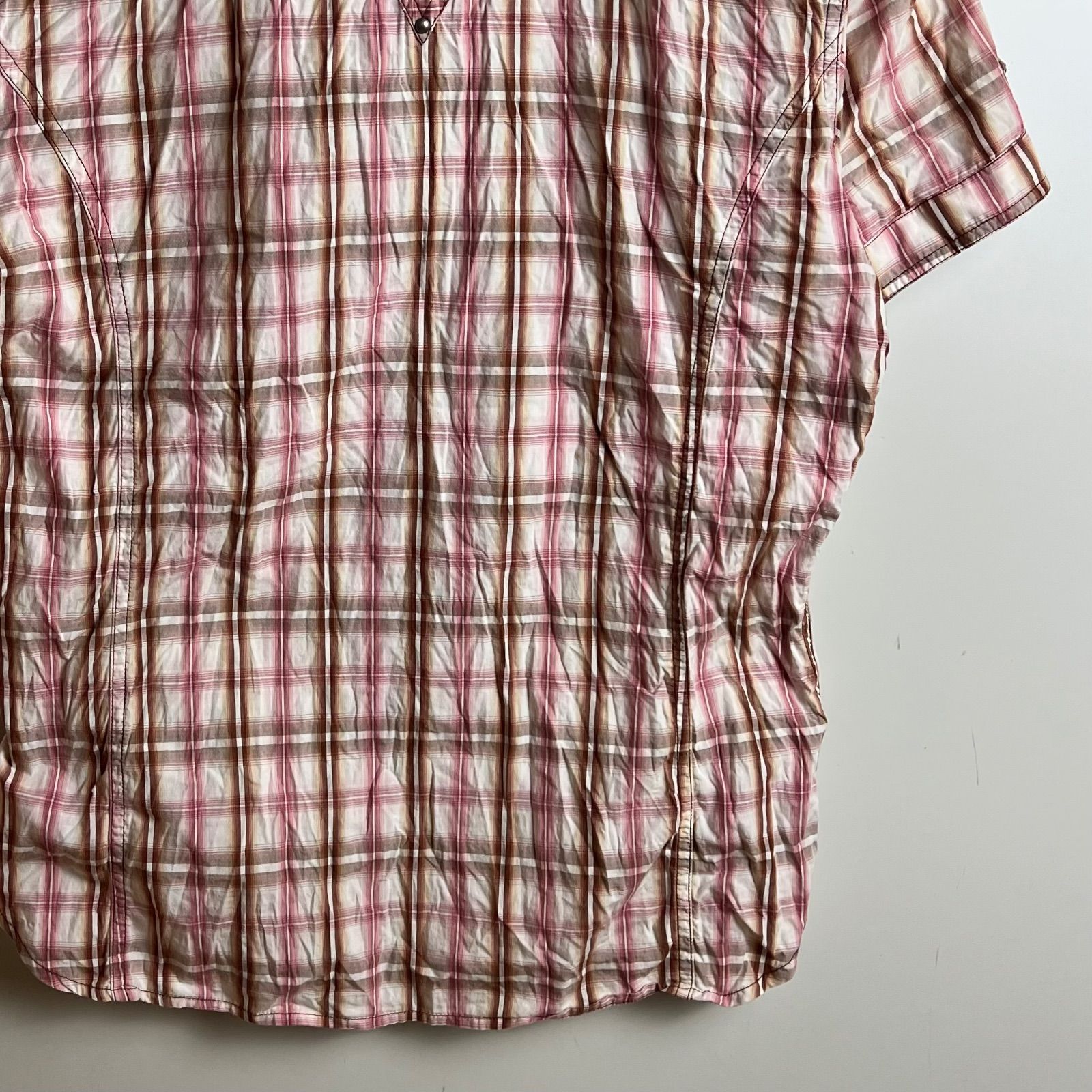 NICOLE CLUB FOR MEN 00s y2k archive pink Western shirts 48 L