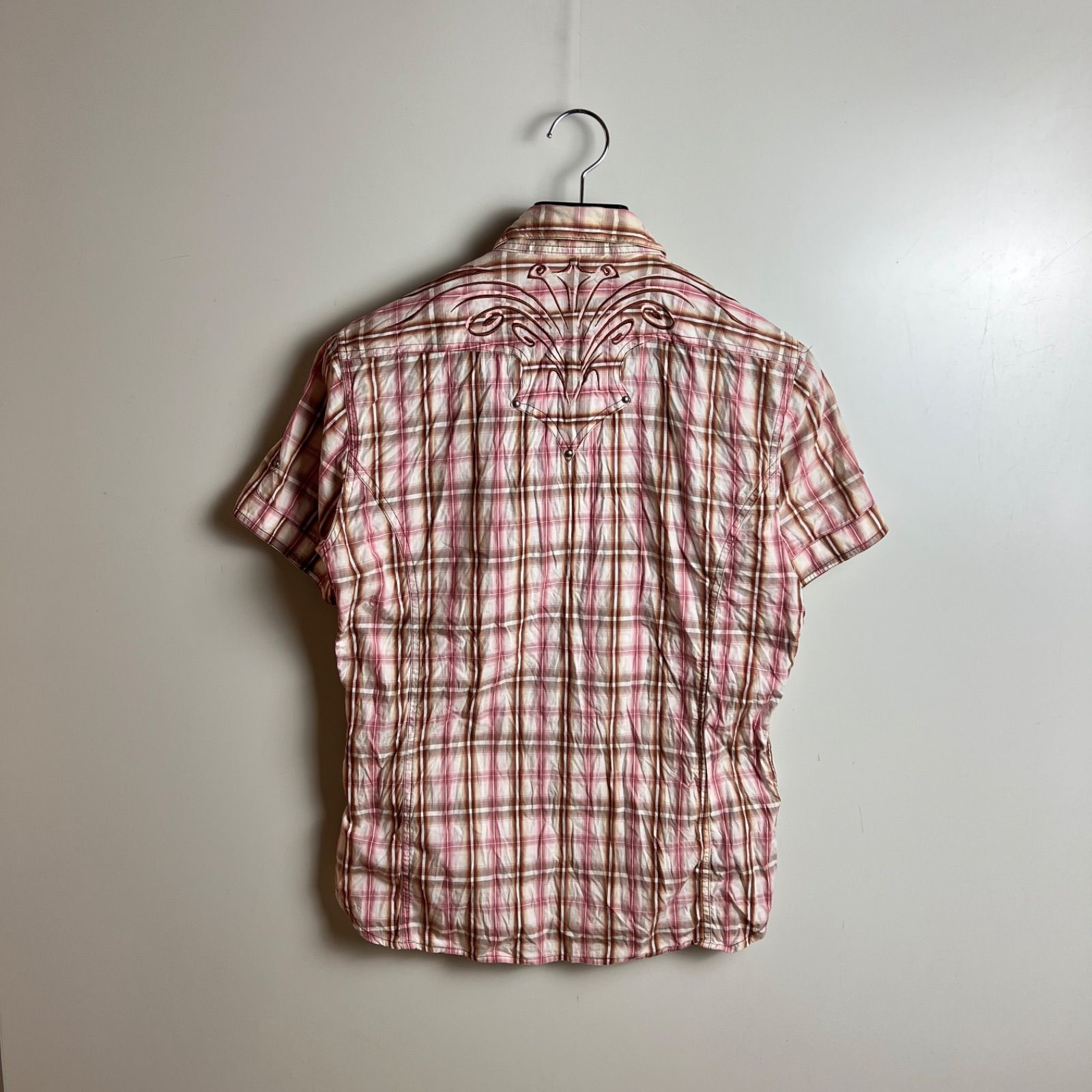 NICOLE CLUB 変形 ジャケット archive お兄系 v系 ダーク NICOLE CLUB FOR MEN 00s y2k archive pink Western shirts 48 L