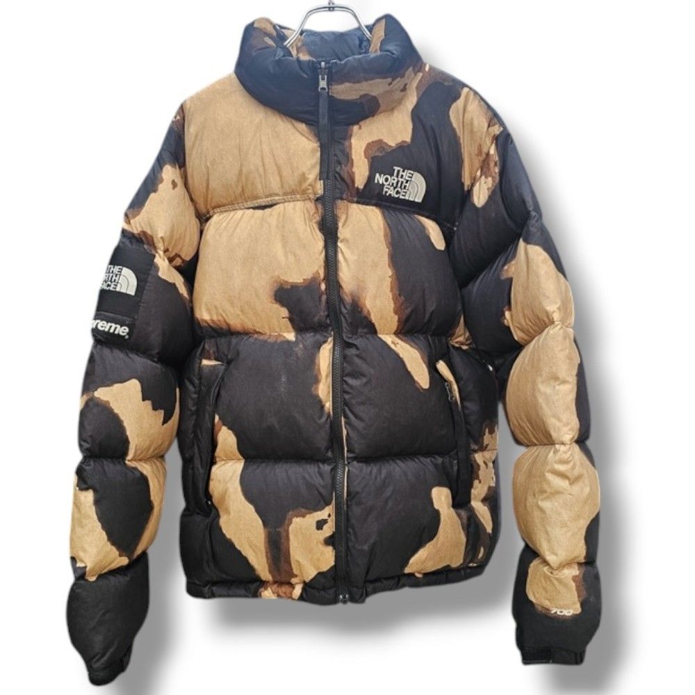 SUPREME × THE NORTH FACE 21AW BLEACHED DENIM PRINT NUPTSE JACKET Lサイズ