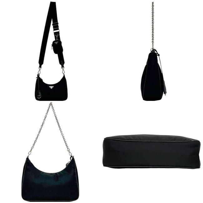 プラダ アクセサリーポーチ 2way バッグ ブラック 黒 NERO RE NYLON 