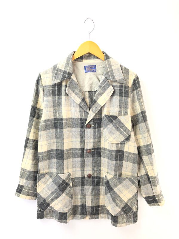 【中古品】 PENDLETON ペンンドルトン 50's WOOL CHECK JACKET 50年代 ウール チェック ジャケット アウター ヴィンテージ 【146-260530-rt-04-tagh】