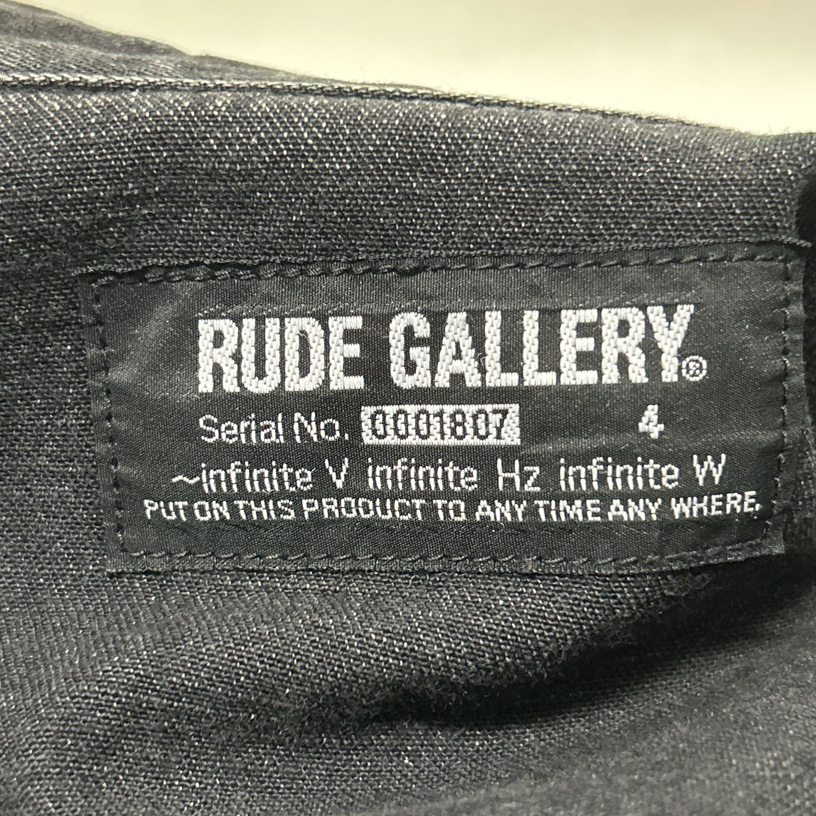 [浜館75-2318]　[店舗併売品] RUDE GALLERY ルードギャラリー ブラックデニム・ウエスタンシャツ サイズ：4 [中古品]