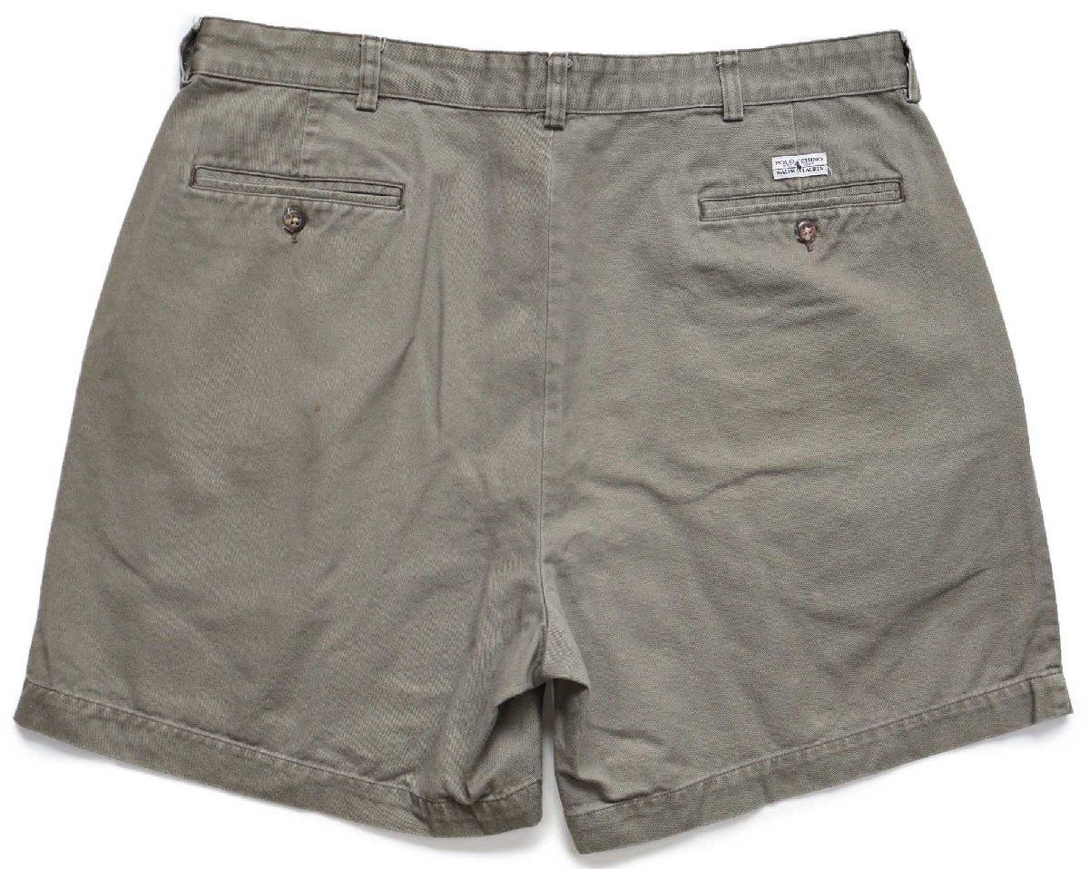 90s メキシコ製 ポロ ラルフローレン ANDREW SHORT ツータック コットン チノ ショートパンツ グリーングレー W38★145 ショーツ ハーフ 90s メキシコ製 ポロ ラルフローレン ANDREW SHORT ツータック コットン チノ ショートパンツ グリーングレー W38★145 ショーツ ハーフ