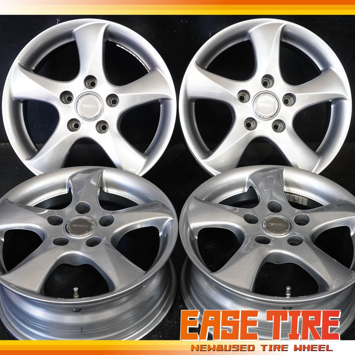 中古ホイール ブリヂストン TOPRUN 15インチ 4本セット 6J +45 5穴 PCD114.3 ノア ヴォクシー ステップワゴン等