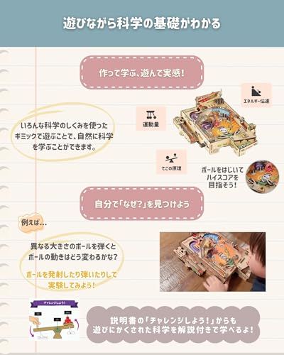 Smartivity 工作キット 作って遊べるピンボール 知育玩具 小学生 8歳 9歳 10歳 男の子 STEAM教育 おもちゃ 立体パズル 木製 自由研究 科学 工作 誕生日プレゼント 高学年 組み立て 日本語説明書付きe 546d1f5e