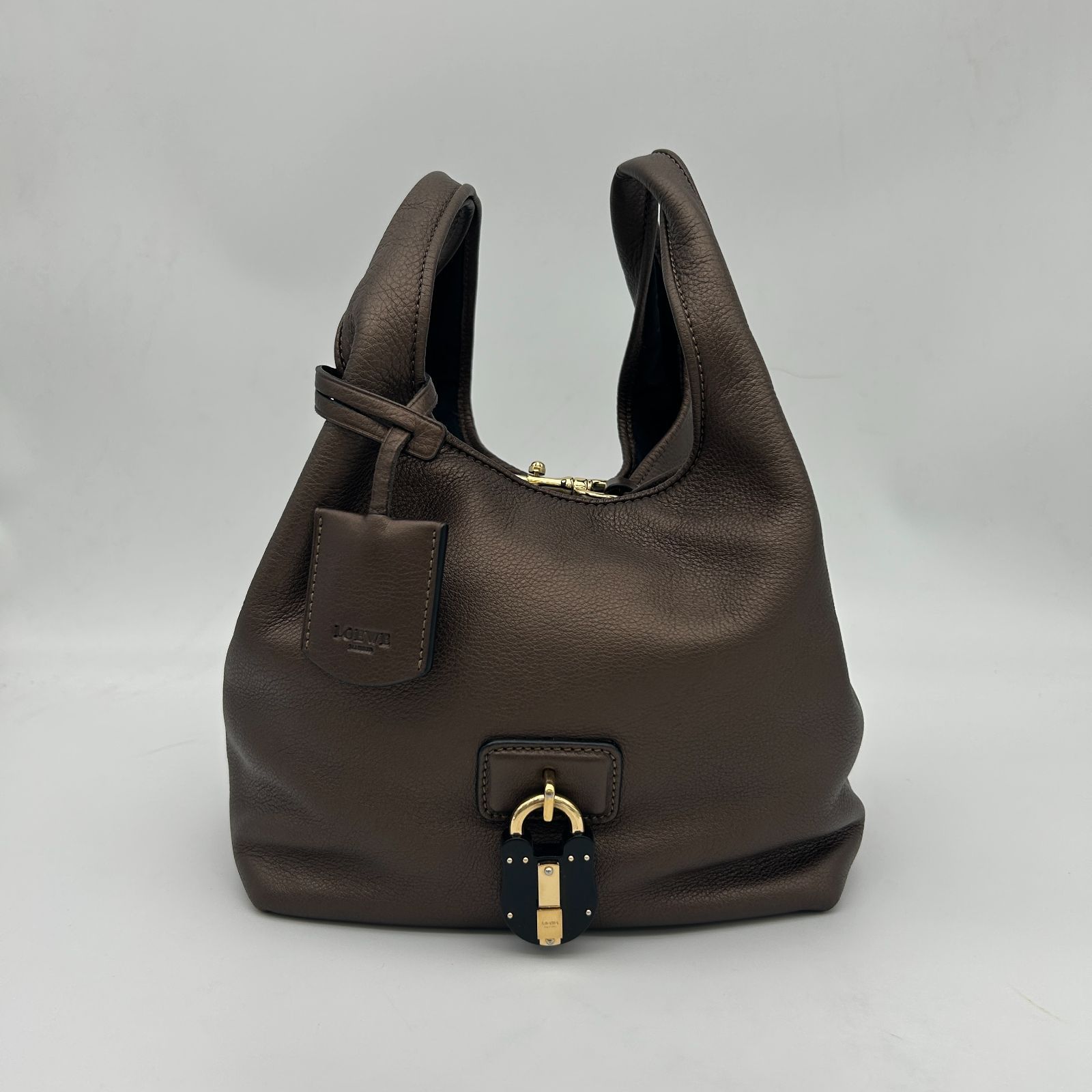 LOEWE （ロエベ） カリエ トートバッグ ハンドバッグ キャンバス レザー ゴールド金具 【中古】