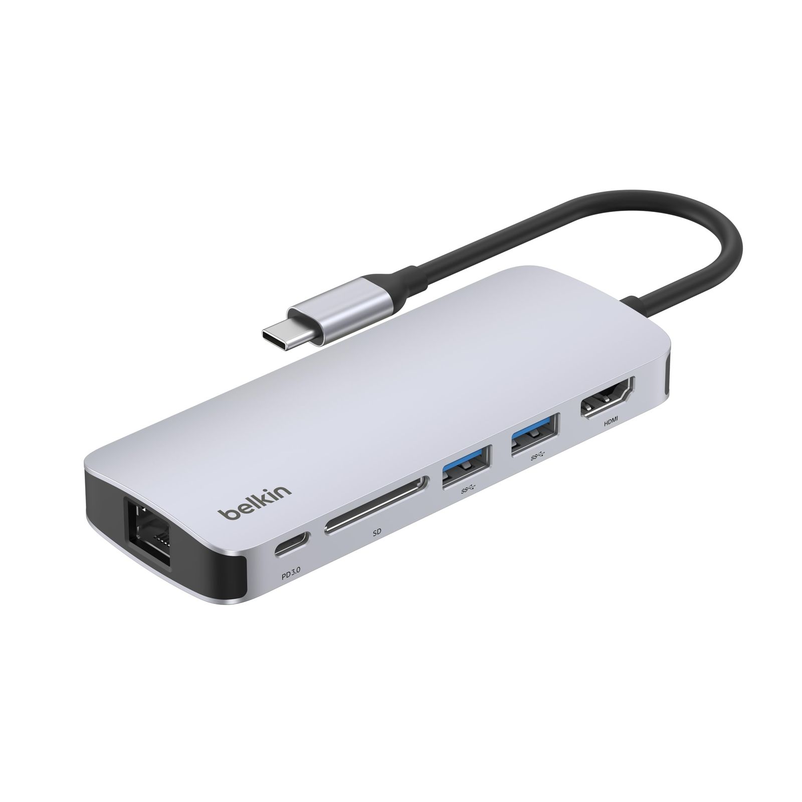Belkin Connect USB-C イーサネット ハブ 6-in-1 DDR200対応 メモリカード2倍速 4K@60Hz 100W PD充電対応 5G高速データ転送 HDMIポート USB C 3.2 & USB-A 3.2 SDカー 4a456879 Belkin Connect USB-C イーサネット ハブ 6-in-1 DDR200対応 メモリカード2倍速 4K@60Hz 100W PD充電対応 5G高速データ転送 HDMIポート USB C 3.2 & USB-A 3.2 SDカー 4a456879
