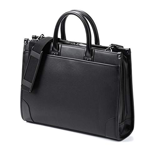 [サンワダイレクト] ビジネスバッグ 【耐水】 2way a4対応 大きく開くサイドファスナー 軽量 200-BAG110WPt e7800fe2