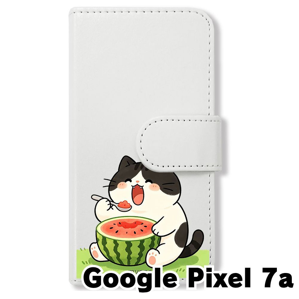 新品未使用】 Google Pixel 7a 手帳型スマホ ケース (色：ホワイト×ね