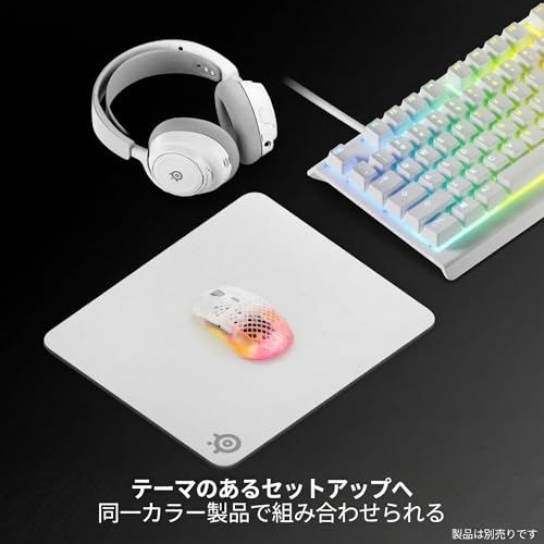SteelSeries ゲーミングマウスパッド QcK Heavy L White 極厚 45cm×40cm×0.6cm ノンスリップラバーベース 滑り止め加工 耐水 水洗い可能 耐久性 67503 ホワイトkoe 49eef34d SteelSeries ゲーミングマウスパッド QcK Heavy L White 極厚 45cm×40cm×0.6cm ノンスリップラバーベース 滑り止め加工 耐水 水洗い可能 耐久性 67503 ホワイトkoe 49eef34d