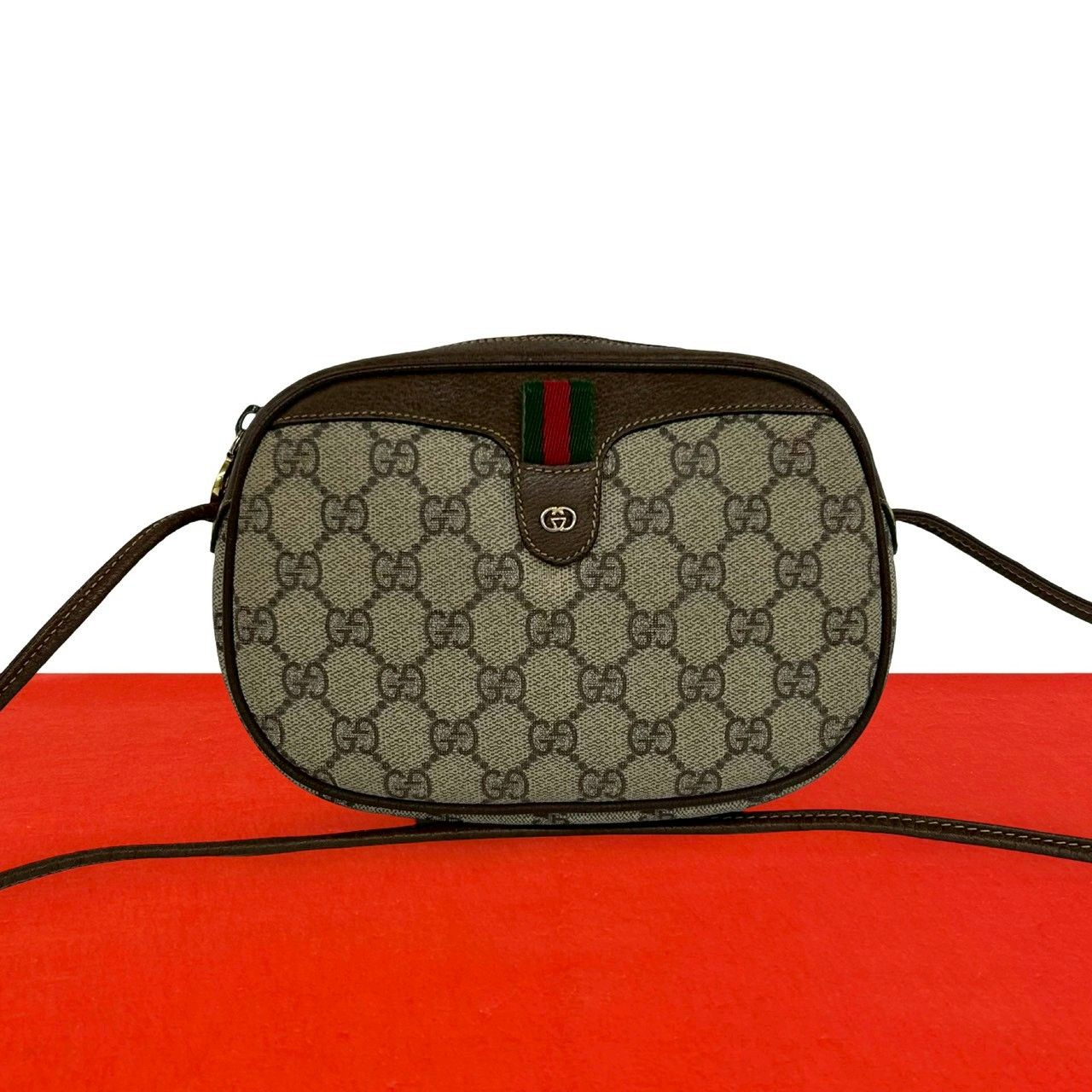 極 美品 GUCCI グッチ オールドグッチ ヴィンテージ シェリーライン GG