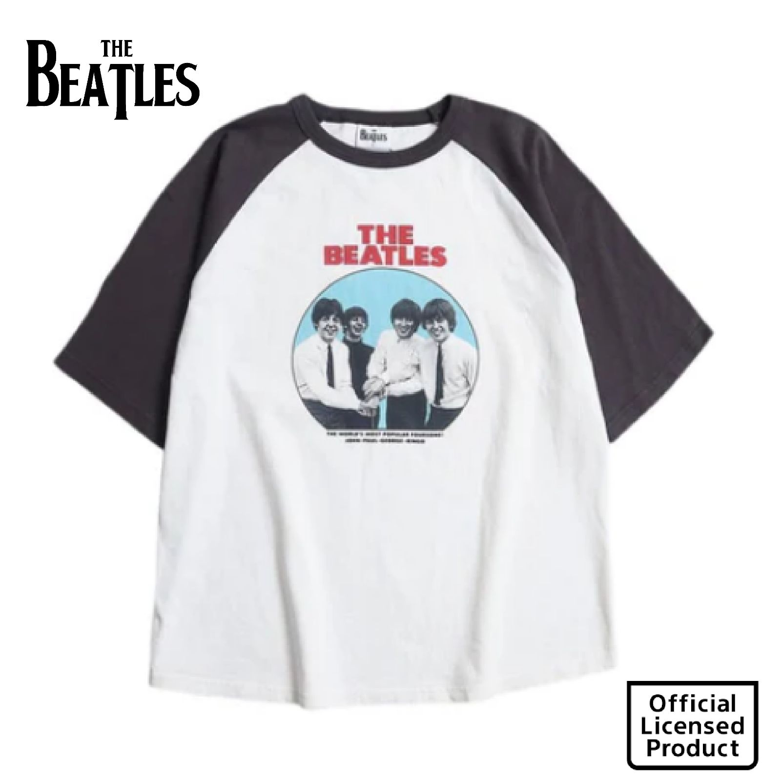 新品] 【Beatles ビートルズ】レコード柄ラグランT Tシャツ - メルカリ