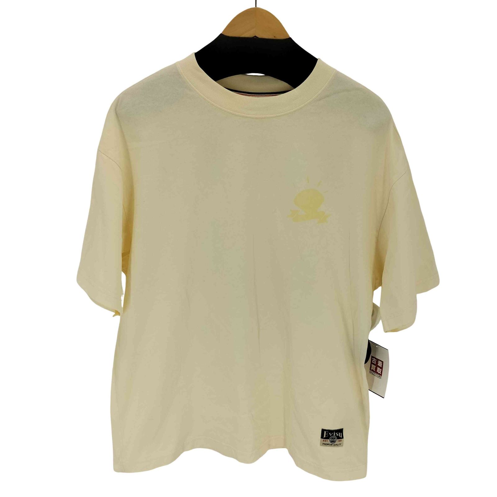 エヴィス EVISU ダイヤモンド ダ摩（達摩）プリント ワイドフィット Tシャツ メンズ S