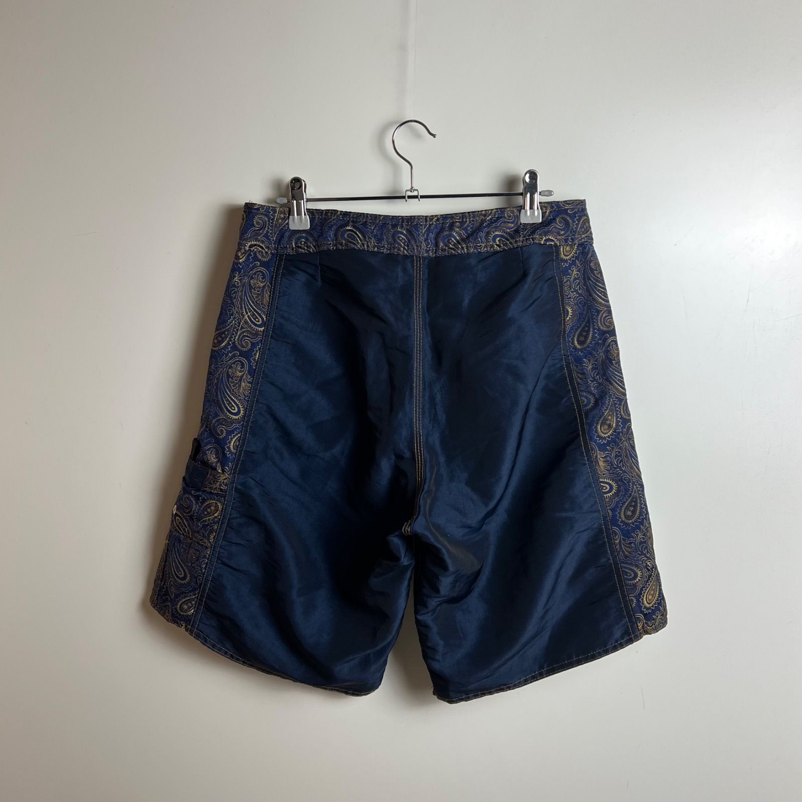 QUIK SILVER 90s USA vintage paisley swim pants w31 クイック