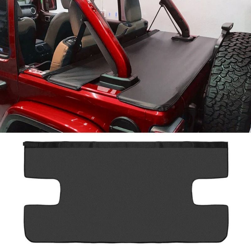 ジープラングラーJL 2018-2022 4ドア JEEP WRANGLER JL 2018-2022 4DOOR専用 ラゲッジカバー トランクカバー リアカーゴプロテクター TPE製 ブラック 防水 防汚 耐久性抜群 収納力アップ 荷室保護