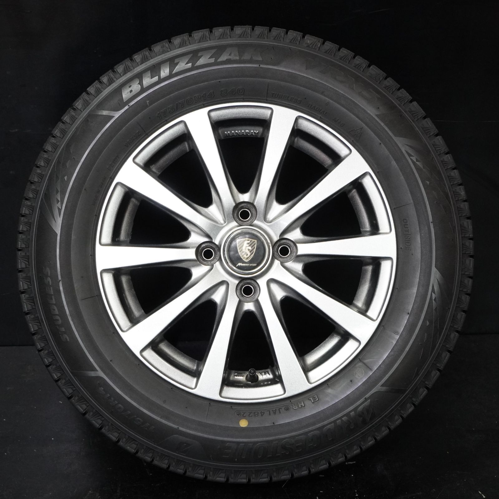 21年製 スタッドレス 175/70R14 ブリヂストン BLIZZAK VRX3 ユーロ