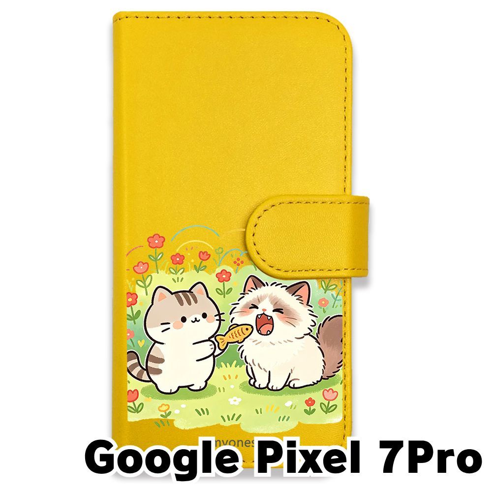 新品未使用】 GOOGLE PIXEL 7 PRO 手帳型スマホ ケース (色：イエロー