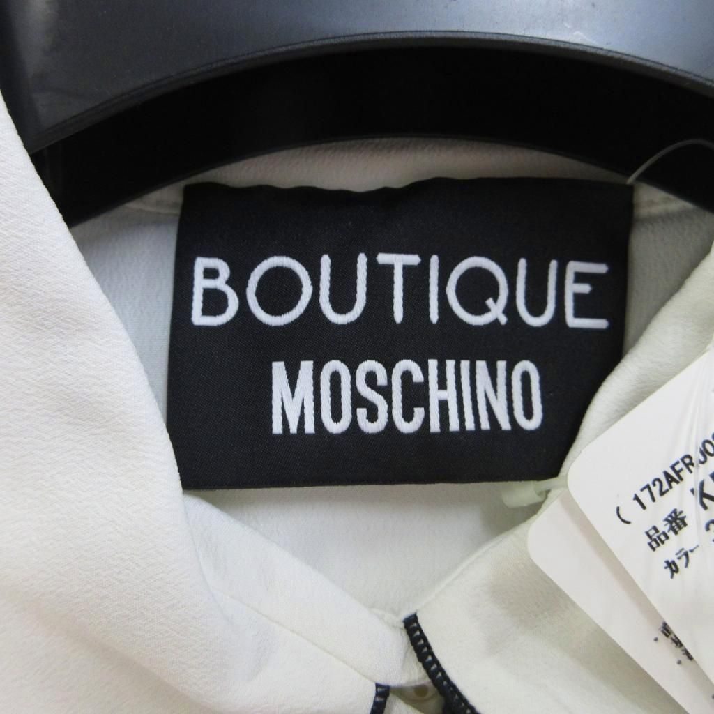モスキーノ MOSCHINO タグ付き シャツ ブラウス 絹 シルク 38 白