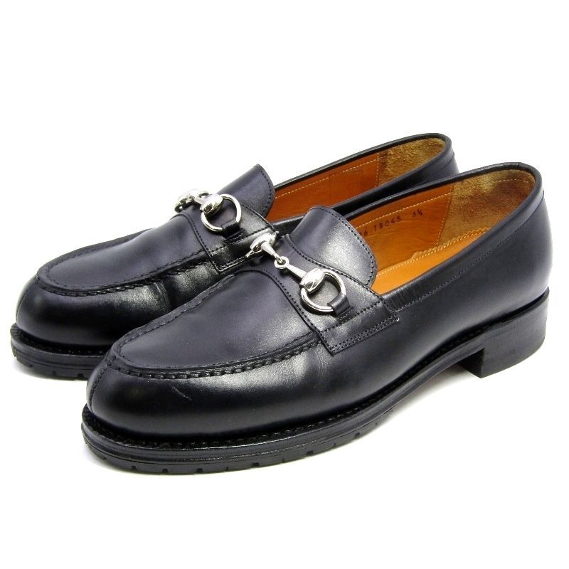 Jalan Sriwijaya ジャランスリワヤ UK6.5 ビットローファー 98976 カーフ レザーソール ラバー加工 モカシン BLACK ブラック 黒 35005603