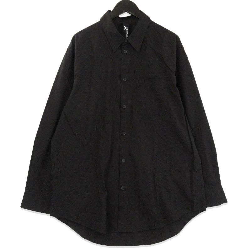 美品 Ground Y グラウンドワイ 長袖シャツ GT-B20-020 Entry Basic Shirt 日本製 ブラック 黒 3 71015874