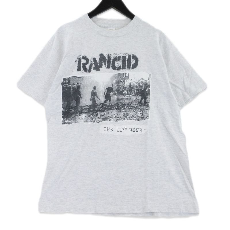 ヴィンテージバンドTシャツ ランシド Rancid The 11th Hour 1996 半袖Tシャツ 90s ダブルステッチ グレー L 99000971