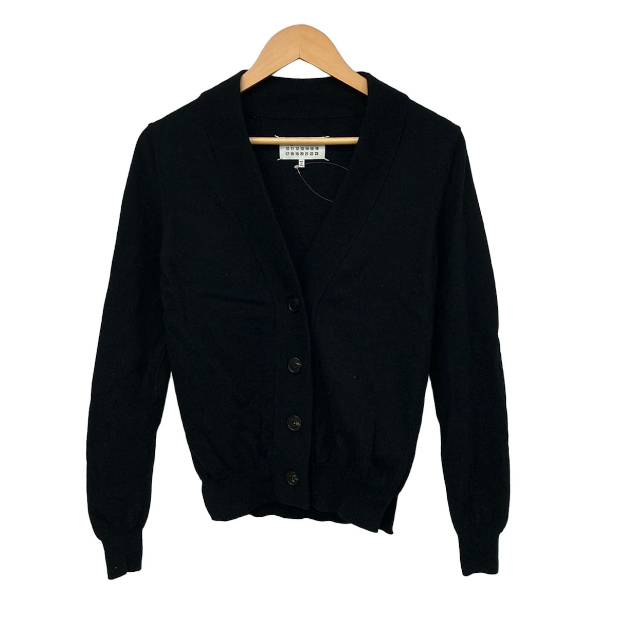 Maison Margiela(メゾンマルジェラ) カーディガン サイズXS レディース - S51HA1162 黒 長袖/エルボーパッチ