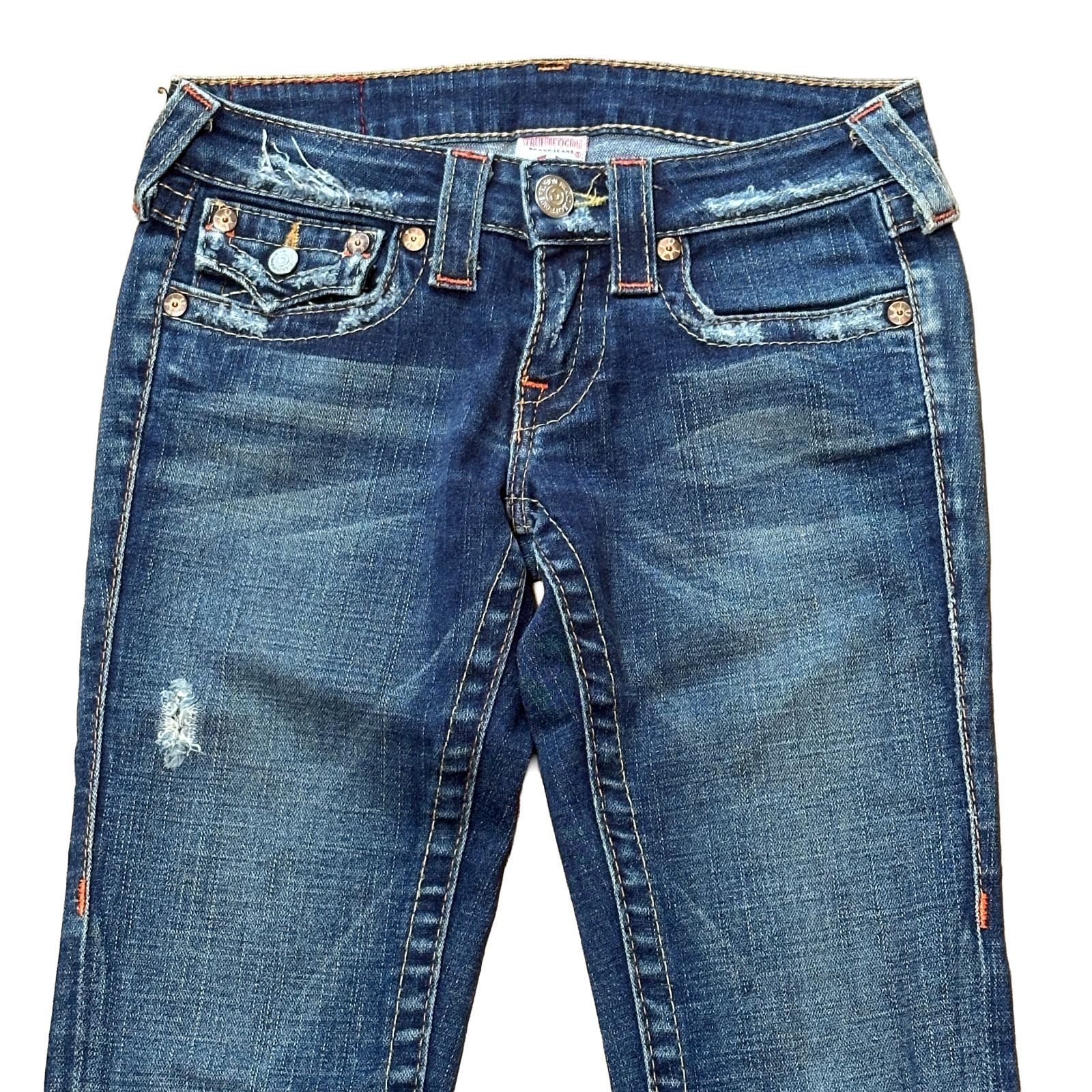 TRUE RELIGION JOEY ローライズ ブーツカットデニム フレア インディゴ