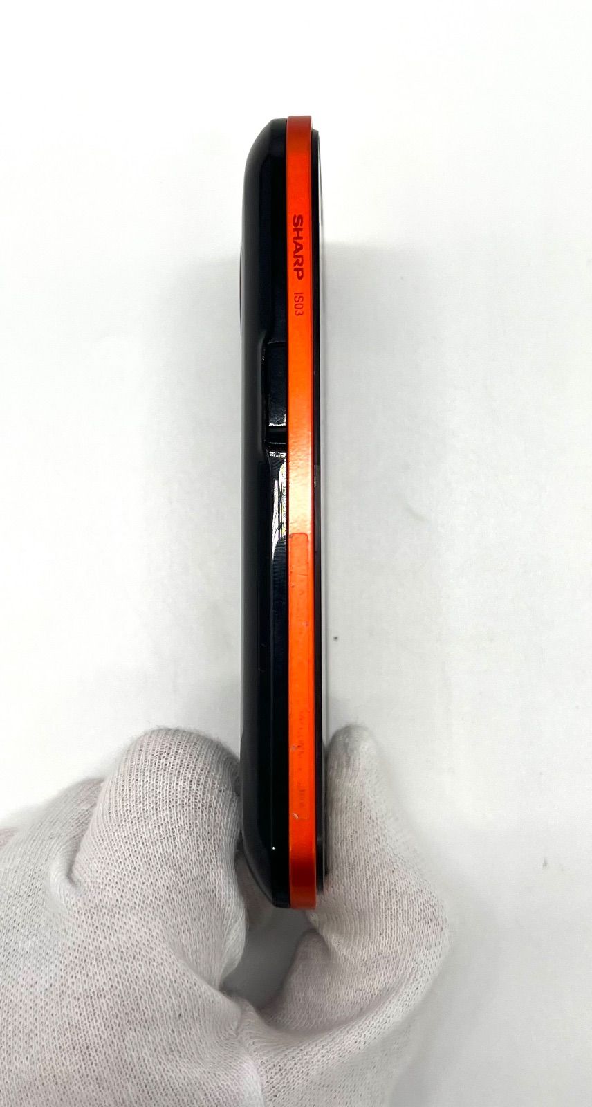 SHARP IS03 ブラック×オレンジ au スマートフォン Android 初期モデル