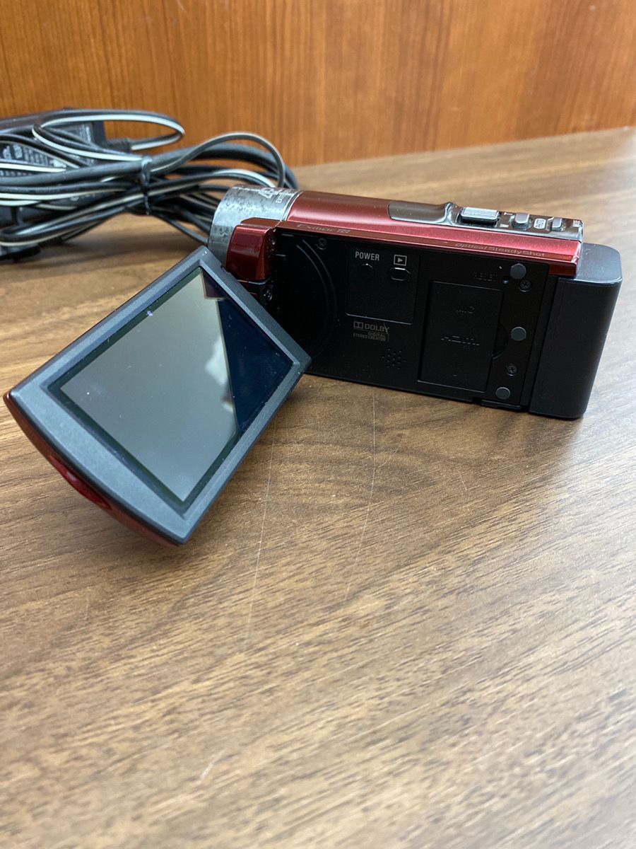 ジャンク品 SONY HANDYCAM HDR-CX180 レッド デジタルビデオカメラ