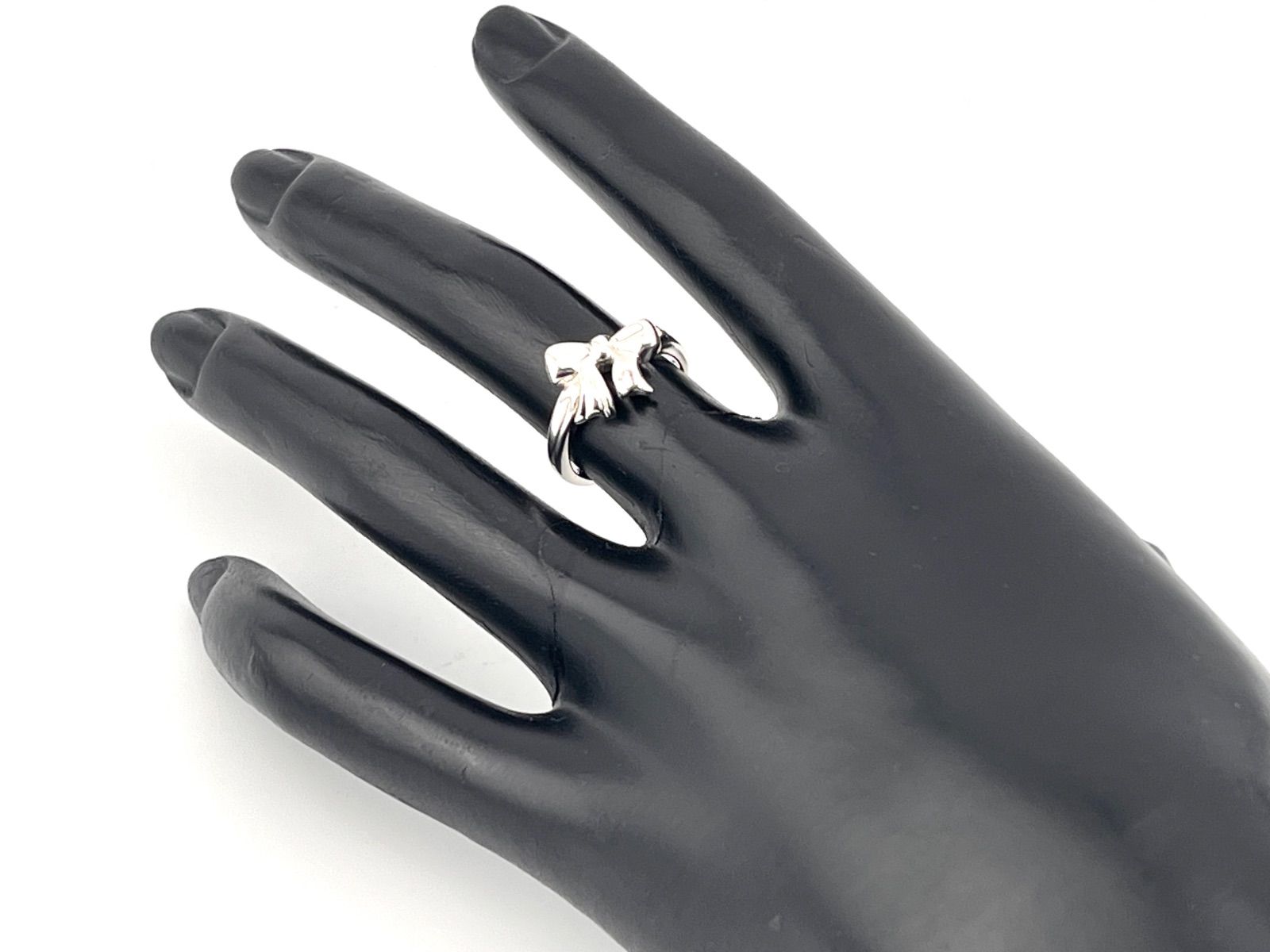 a267 美品 オールド ティファニー Tiffany&Co. 1990 リボン リング
