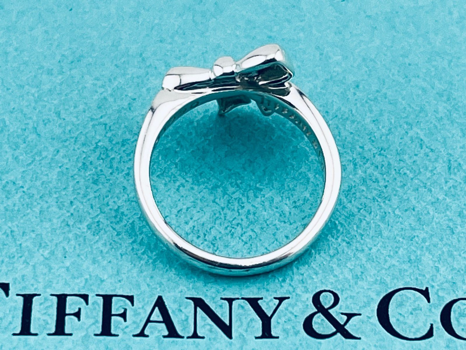 a267 美品 オールド ティファニー Tiffany&Co. 1990 リボン リング