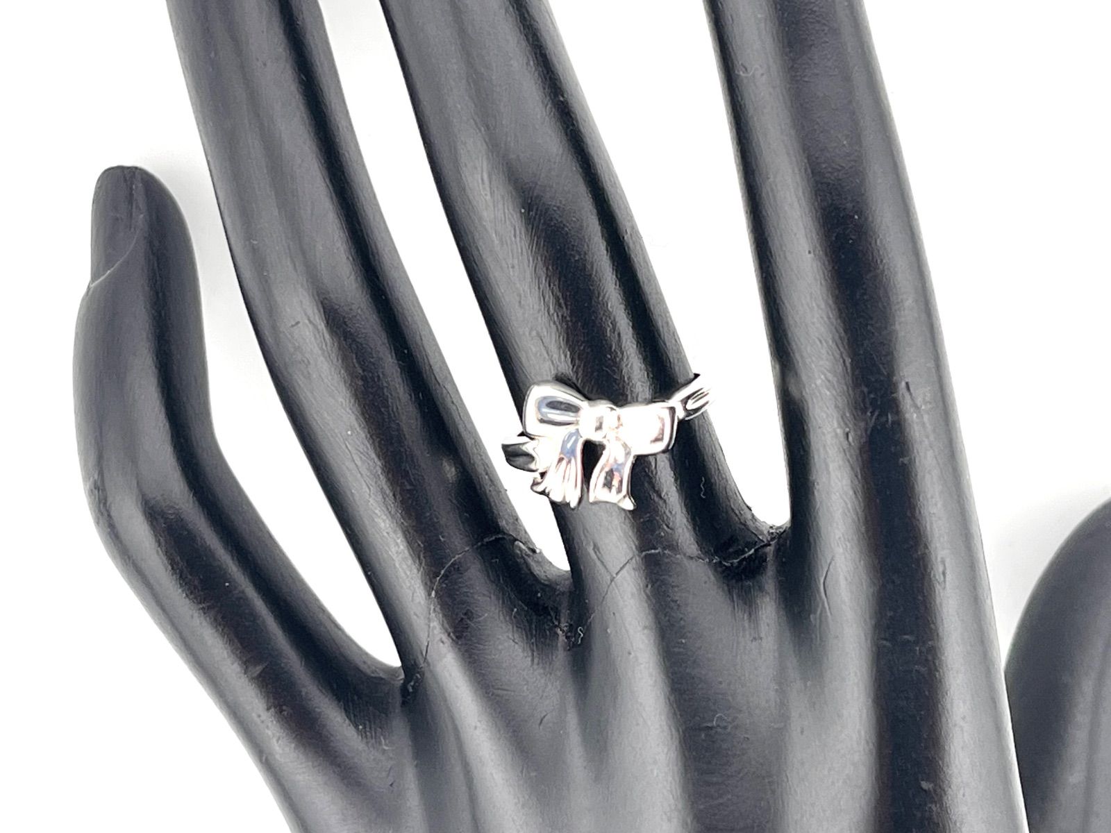 a267 美品 オールド ティファニー Tiffany&Co. 1990 リボン リング 
