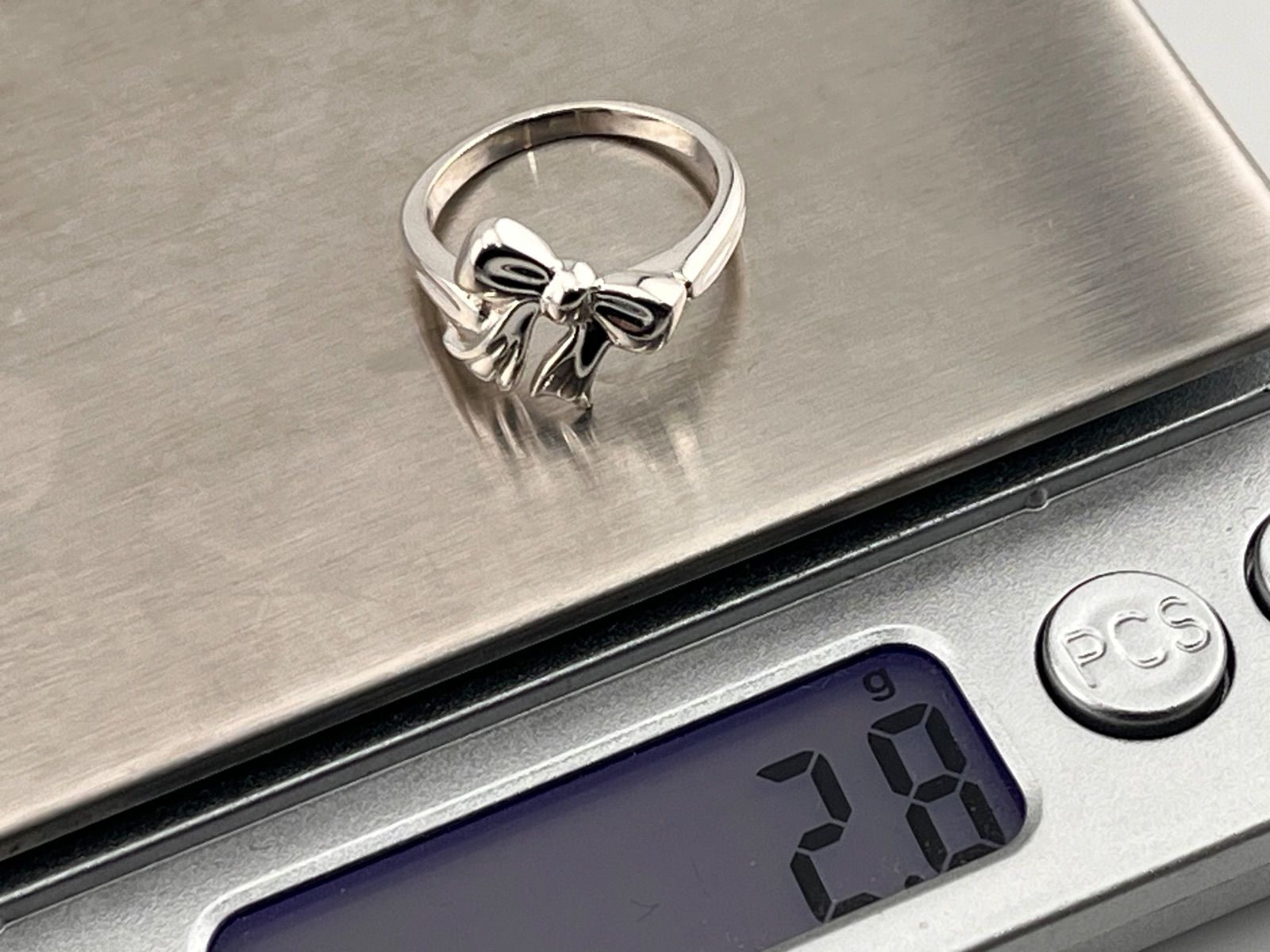 a267 美品 オールド ティファニー Tiffany&Co. 1990 リボン リング