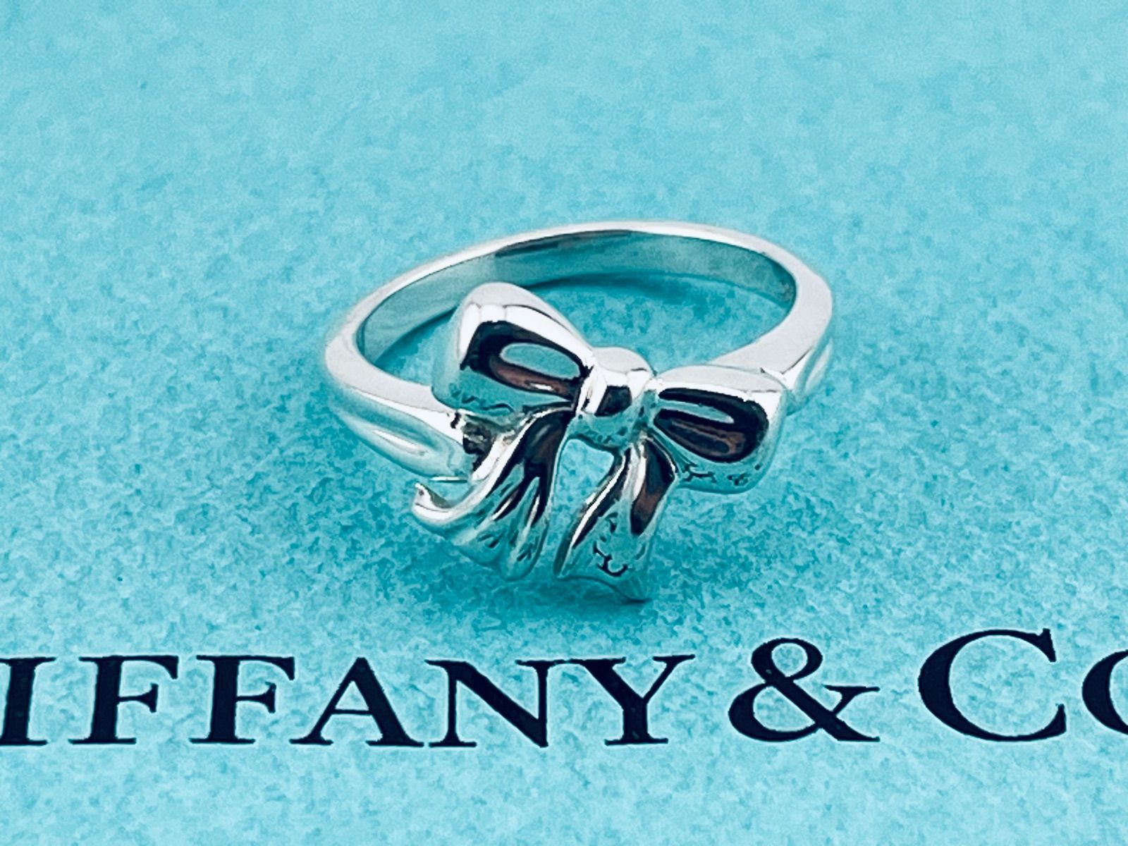 a267 美品 オールド ティファニー Tiffany&Co. 1990 リボン リング