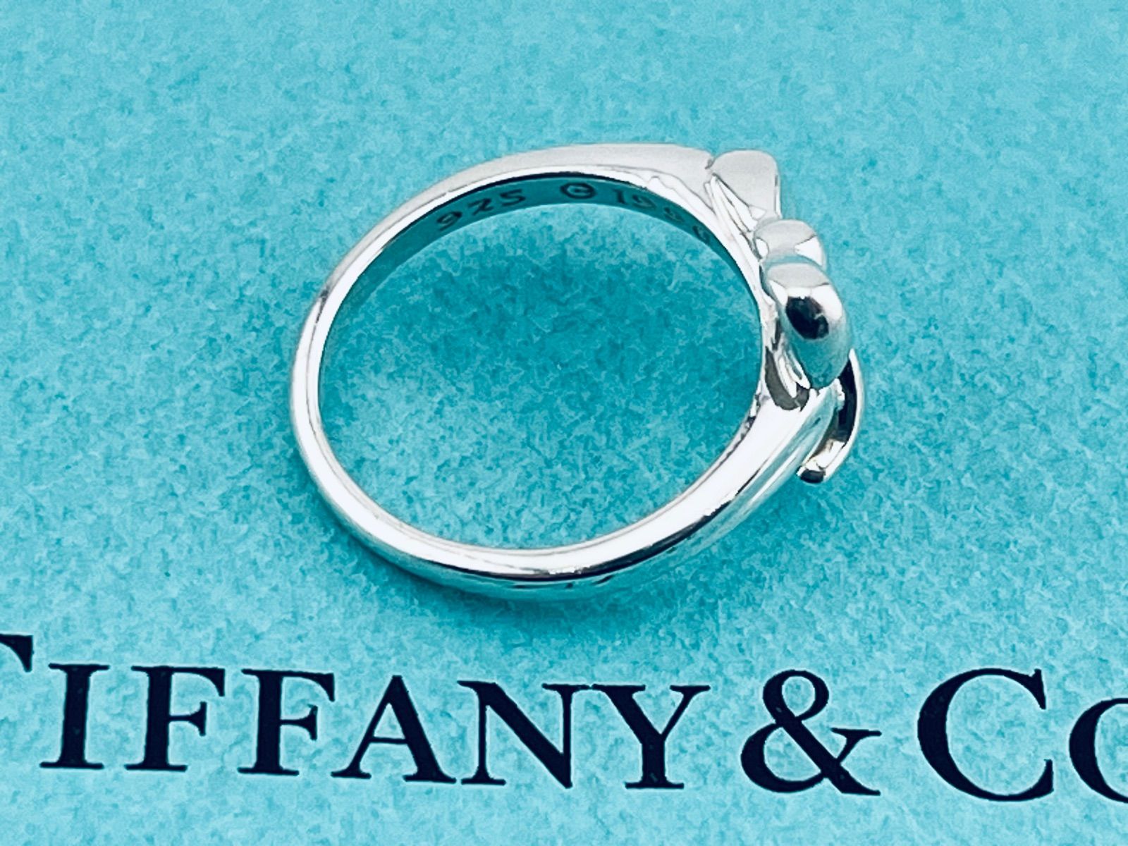 a267 美品 オールド ティファニー Tiffany&Co. 1990 リボン リング