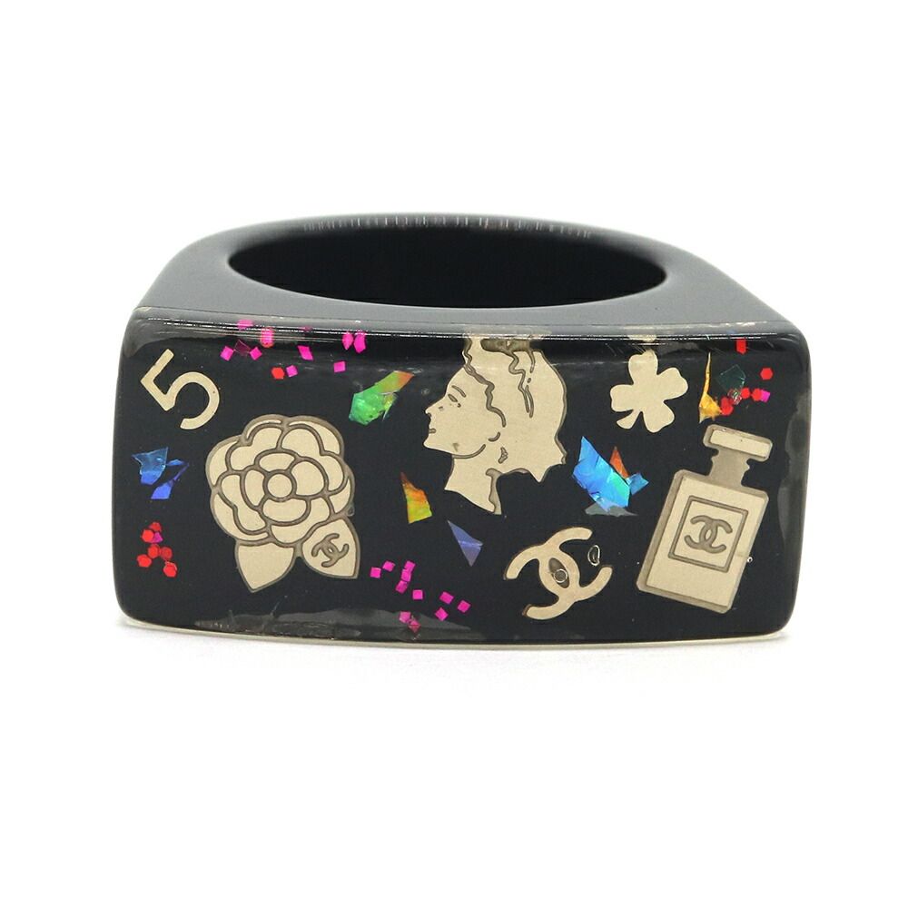 シャネル リング ブラック レジン 06A 中古 指輪