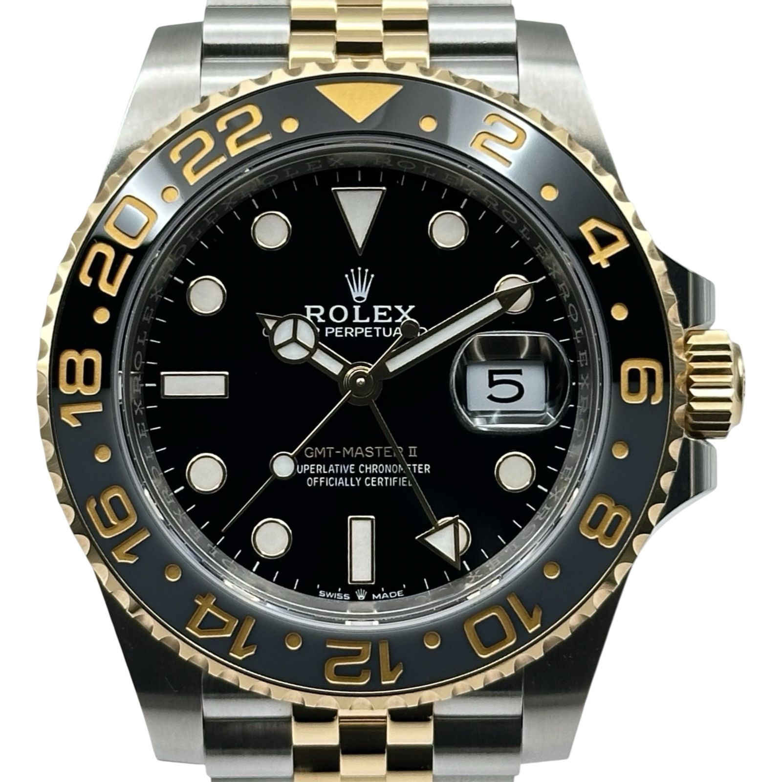 ロレックス ROLEX GMTマスター2 126713GRNR ブラック ゴールド/ステンレススチール 自動巻き メンズ 腕時計