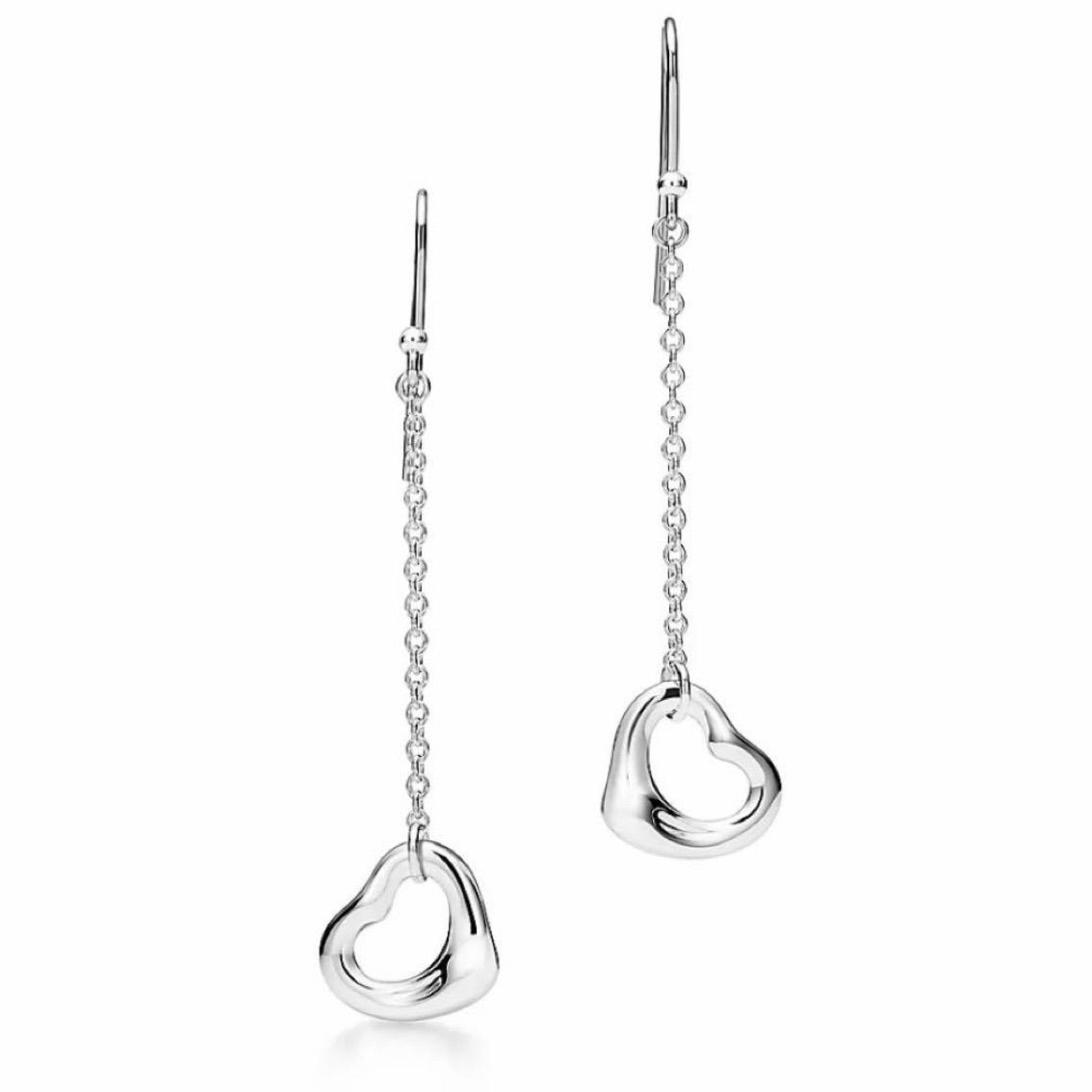 美品✨Tiffanyティファニーオープンハートドロップピアス シルバー