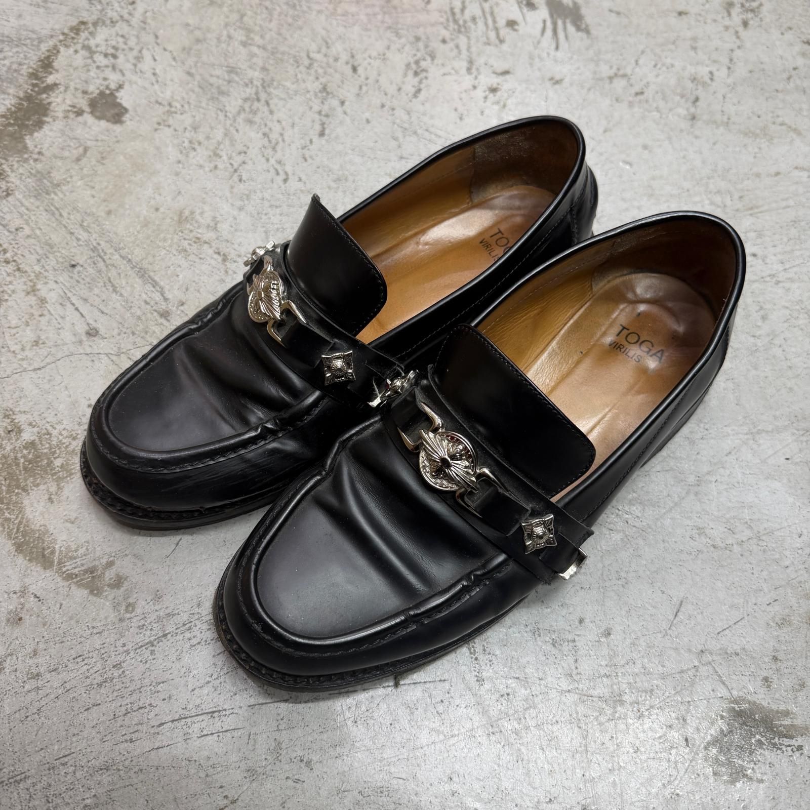 参考上代70400円 TOGA PULLA METAL LOAFER メタルローファー 革靴