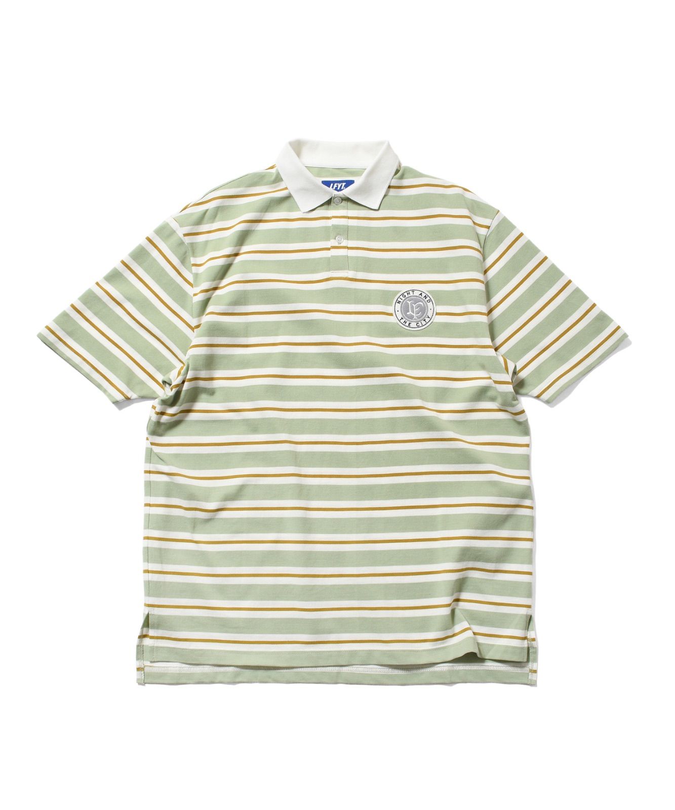 LFYT エルエフワイティー ATHLEISURE STRIPED POLO SHIRT ポロシャツ LS260205 GREEN XLサイズ