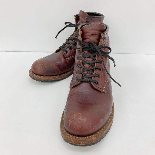 RED WING レッドウィング 9011 BECKMAN ベックマン ワークブーツ シューズ レースアップ メンズ US7 1/2 ブラックチェリー 靴 DF19154■
