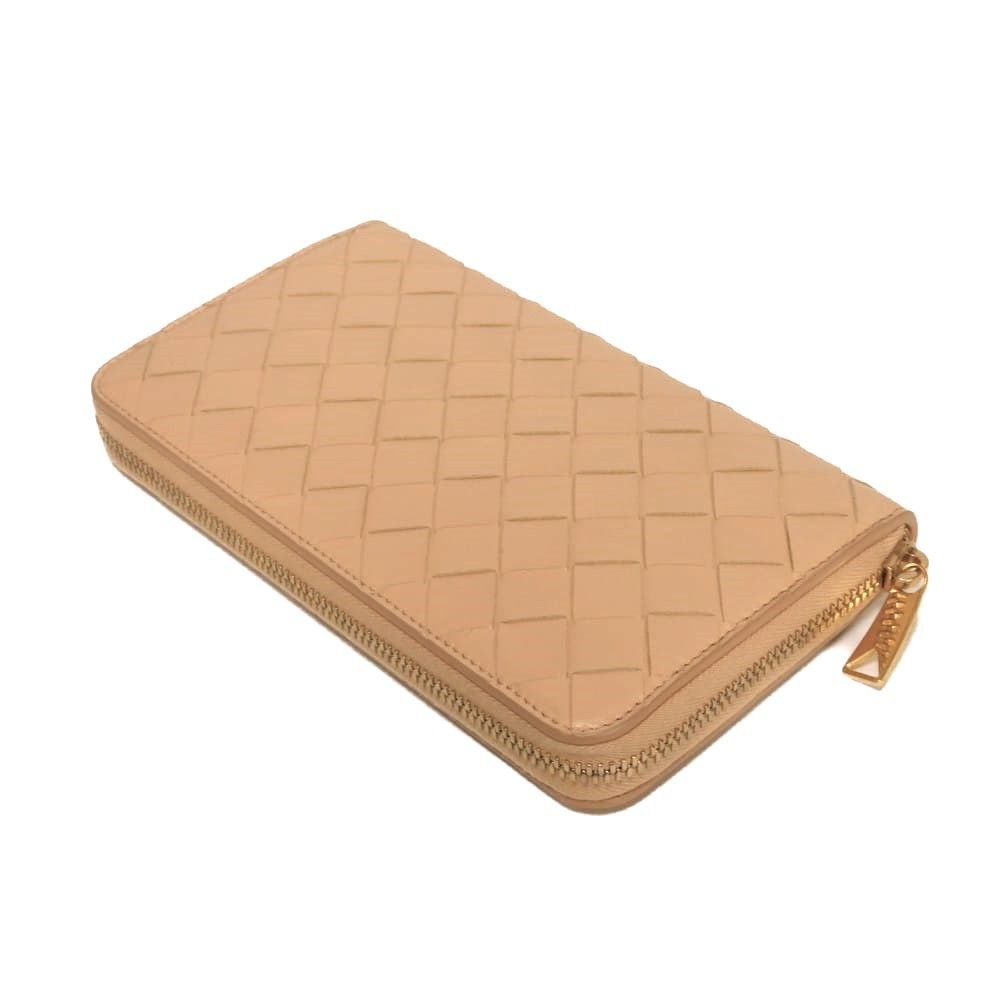 未使用 BottegaVeneta マキシレザーラウンドジップ ベージュ 長財布 BOTTEGAVENETA ボッテガヴェネタ マキシ ジップアラウンド ウォレット