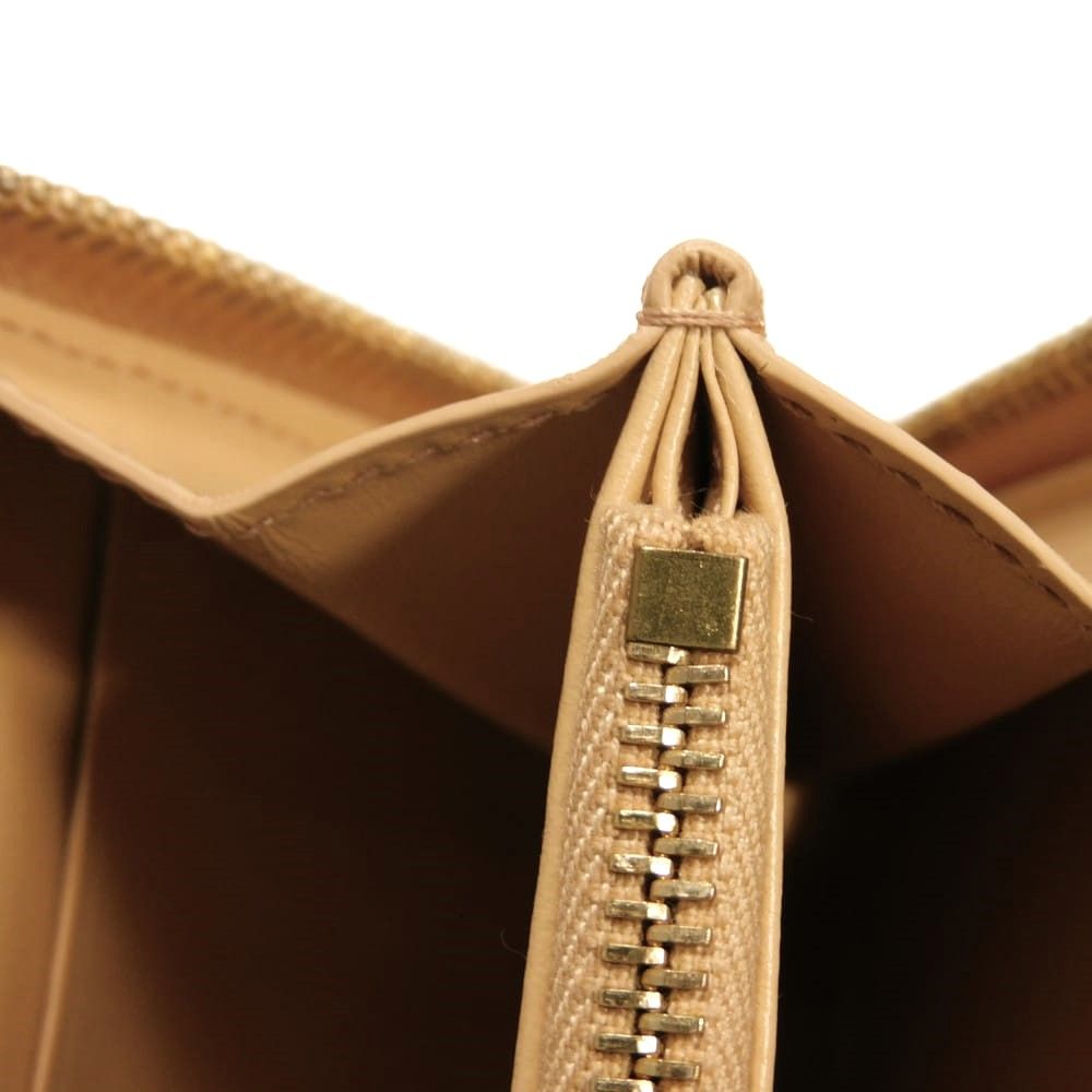 未使用 BottegaVeneta マキシレザーラウンドジップ ベージュ 長財布 BOTTEGAVENETA ボッテガヴェネタ マキシ ジップアラウンド ウォレット